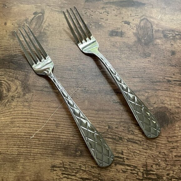 Bombay Casabella Salad Fork Set of 2 Stainless Steel 7 1/8" Replacement Flatware - Picture 1 of 5